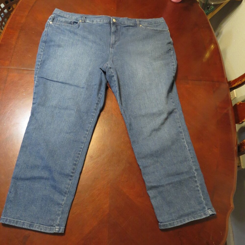 Gloria Vanderbilt Amanda Jeans Women's Size 22 Blue Denim Pants 5 Pocket